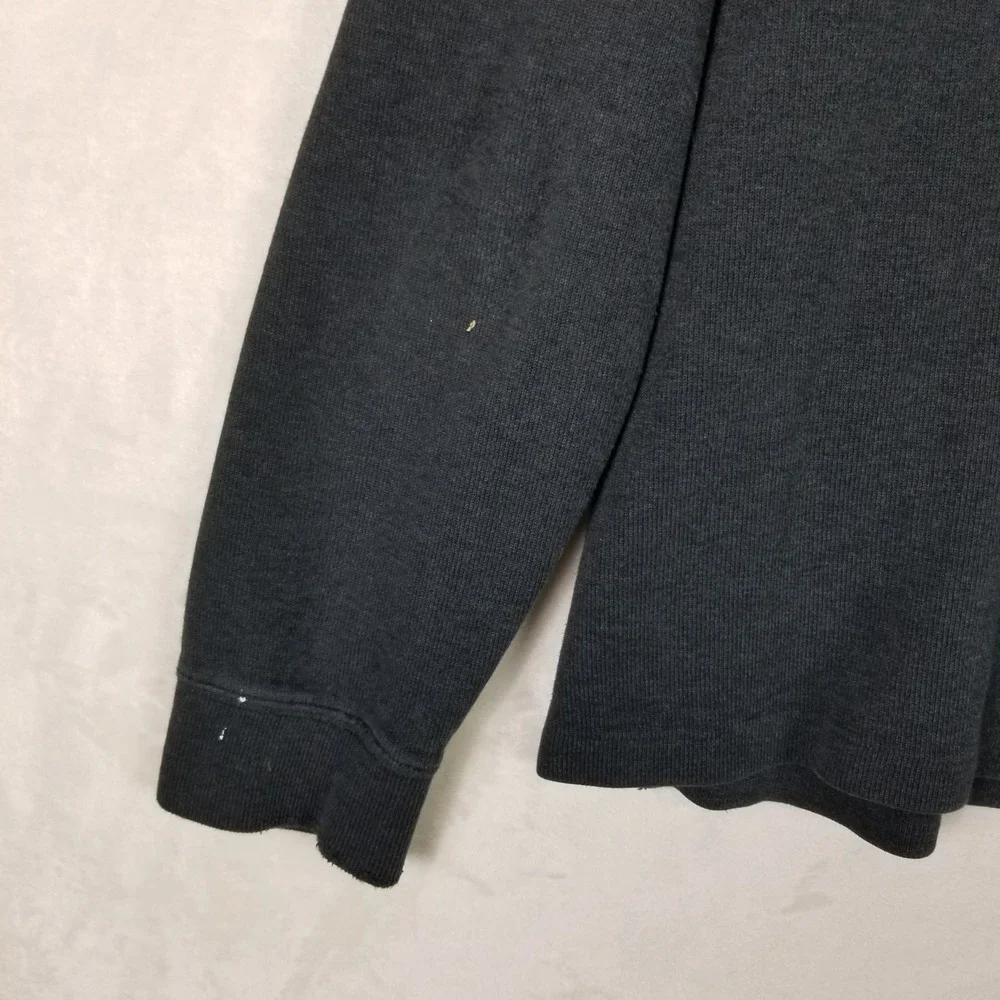 Polo Ralph Lauren Quarter-Zip Pullover Mens Large Charcoal Grey Cotton Sweater